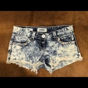 Buckle Blue Jean Shorts
